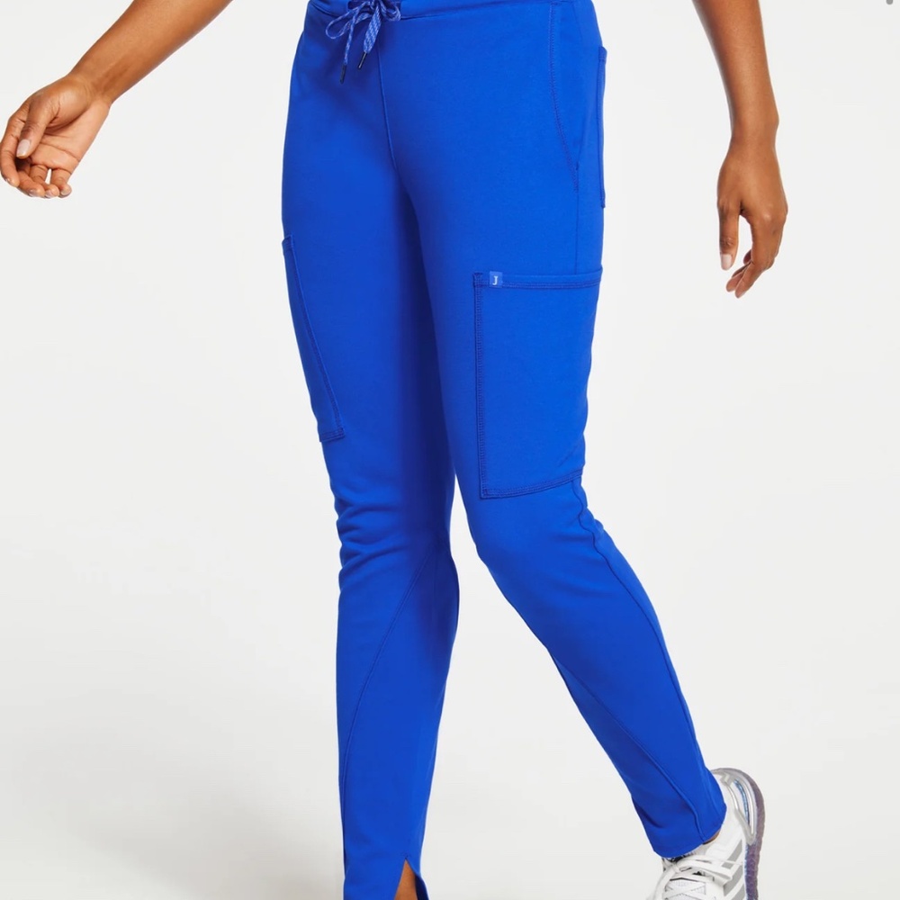 Jaanuu Women’s Cargo Scrub Pants Royal Blue brand new with tags XS
